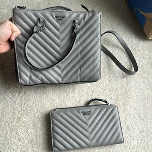 Gently Used Gray Victoria’s Secret Purse and Wallet